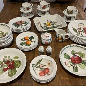 Portmeirion Botanical Fruit Dinnerware Set with Red and Green Accents